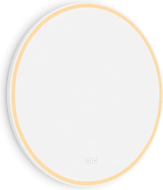 Nimco Biele okrúhle LED zrkadlo pr. 600 s dvoma dotykovými senzormi - ZPB 28000RVX-05