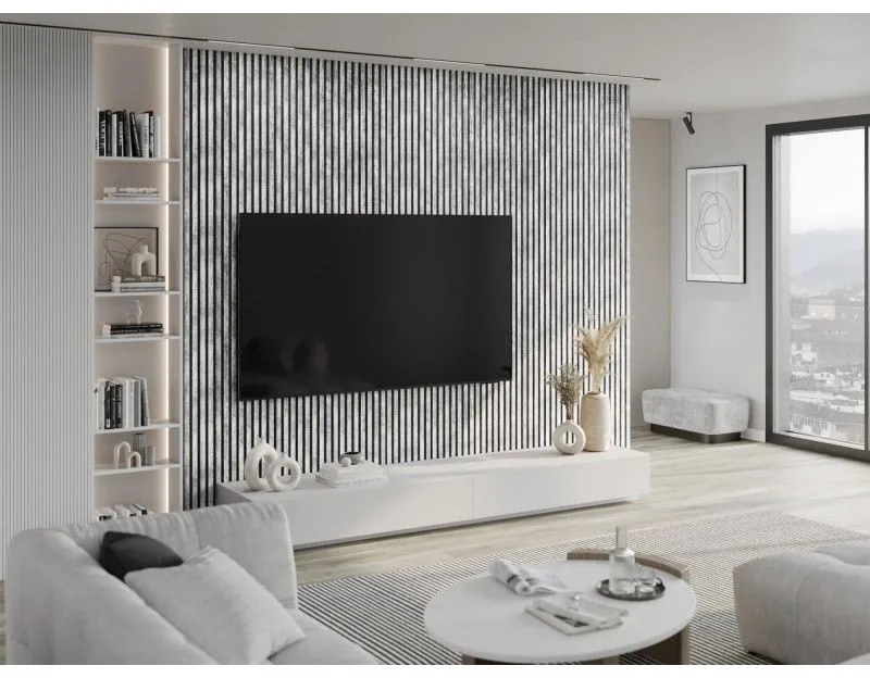 Mexen Lam-B, stenové lamely 275 × 31,5 cm, HDF doska 4 mm, dub bielený, S100-275317-2812-064