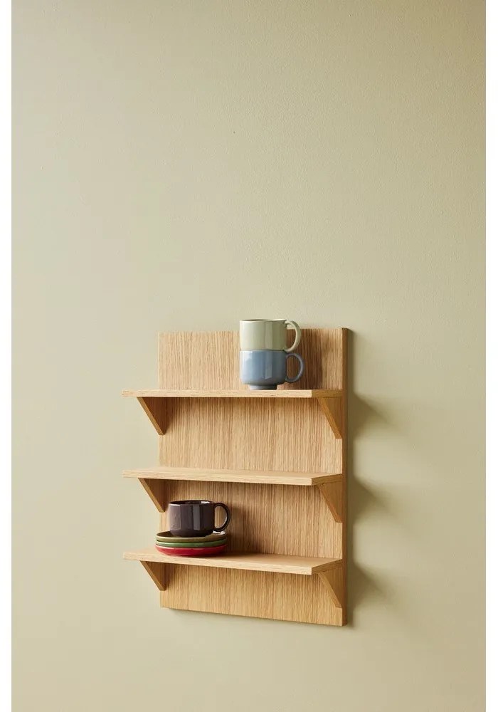 Poschodová polica v dekore duba v prírodnej farbe 40 cm Straight – Hübsch