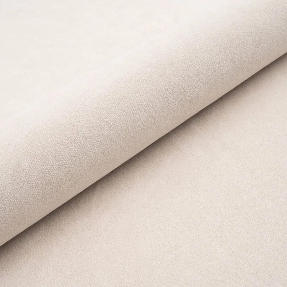 Krémová čalúnená dvojlôžková posteľ s úložným priestorom s roštom 160x200 cm Mija – Maison de Rêve