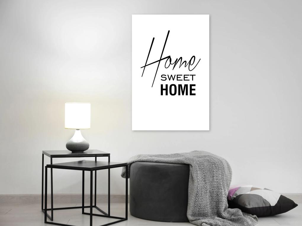 Artgeist Obraz - Black and White: Home Sweet Home (1 Part) Vertical Veľkosť: 20x30, Verzia: Na talianskom plátne