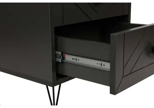 Nočný stolík LUNA 55x50 cm antracit/čierna