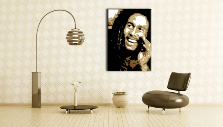 Ručne maľovaný POP Art obraz Bob Marley