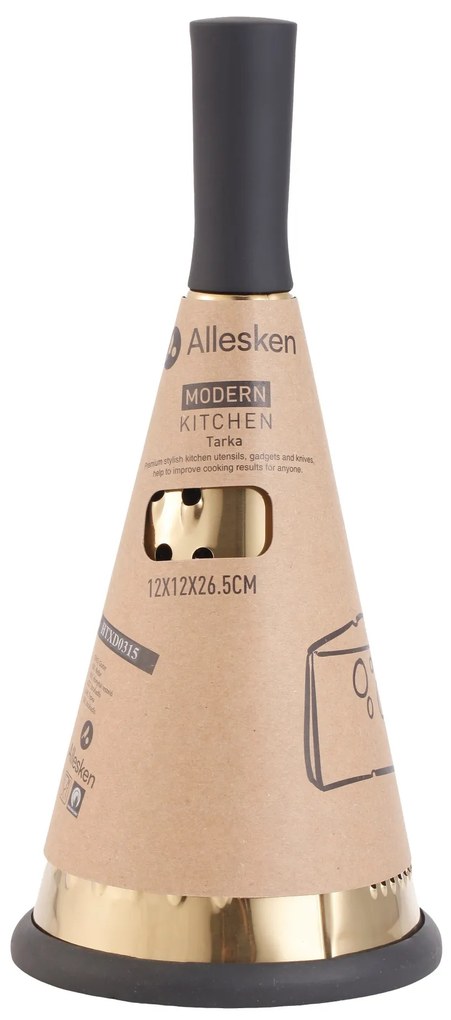 Kuchyňské struhadlo MODERN KITCHEN 12x12x27,5 cm zlaté