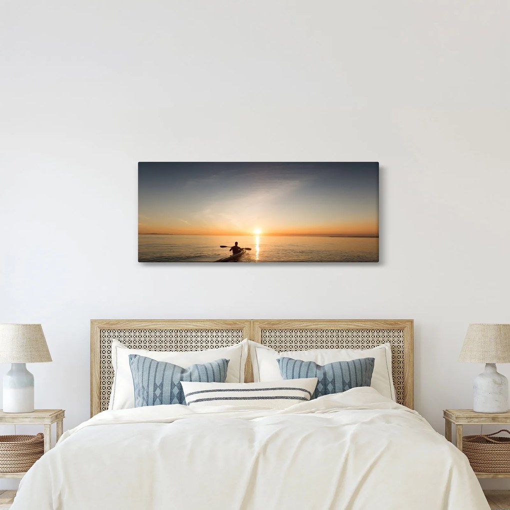 Obraz - kajak na mori (120x50 cm)