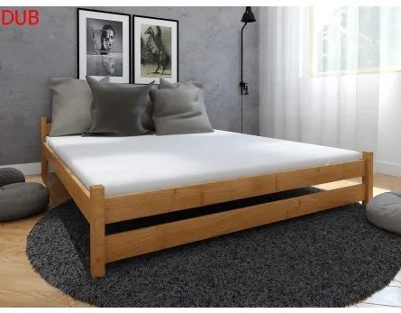 Sammer Klasická drevená posteľ s čelom a roštom DARIA DARIA 120 x 200 cm Borovica