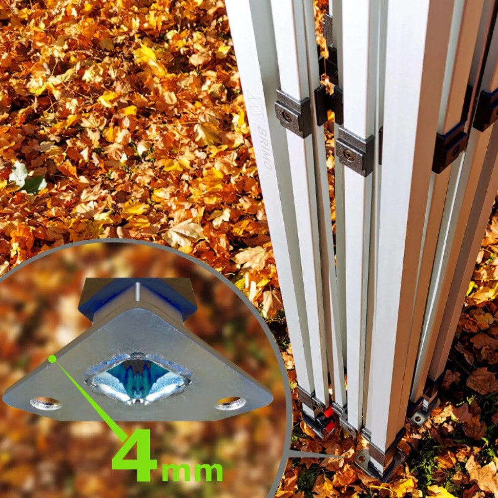 BRIMO Záhradný Altánok Skladací 3x3 m | Prémiová UV/PVC Ochrana | Pevná Konštrukcia BRIMO | Rýchle Skladanie Bez Náradia - bez stien - Béžová 35