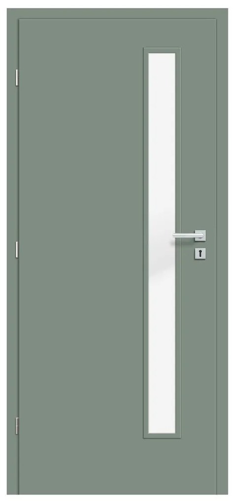 Classen Attis Interiérové dvere 3/3 sklo, 80 L, 846 × 1985 mm, fólia, ľavé, zelené, presklené