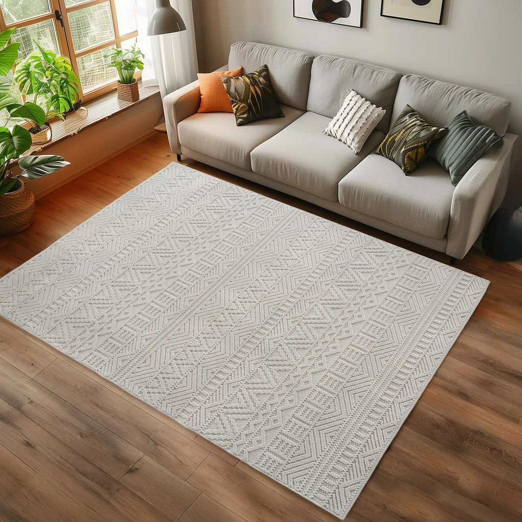 Ayyildiz, Kusový koberec Helix 2202 cream, 80x150, béžová, chodba / predsieň