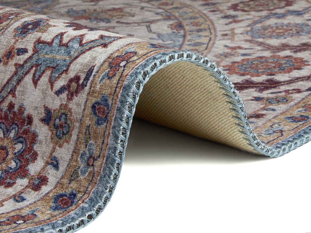 Hanse Home, Kusový koberec Asmar 104002 Cyan / Blue kruh, 160x160 (priemer) kruh, modrá, chodba / predsieň