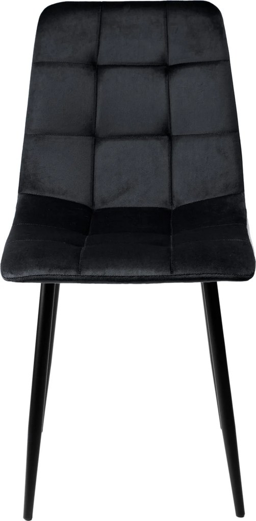 Čierna čalúnená stolička DENVER