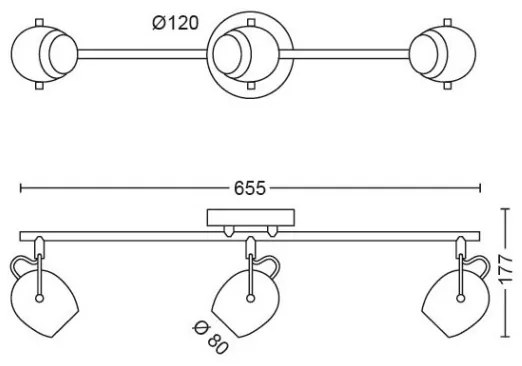 Philips 50613/31/P0 - LED Bodové svietidlo RIVANO 3xLED/4,3W/230V