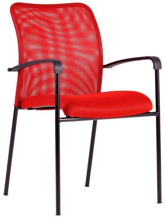 OFFICE PRO -  OFFICE PRO Konferenčná rokovacia stolička TRITON BLACK červená