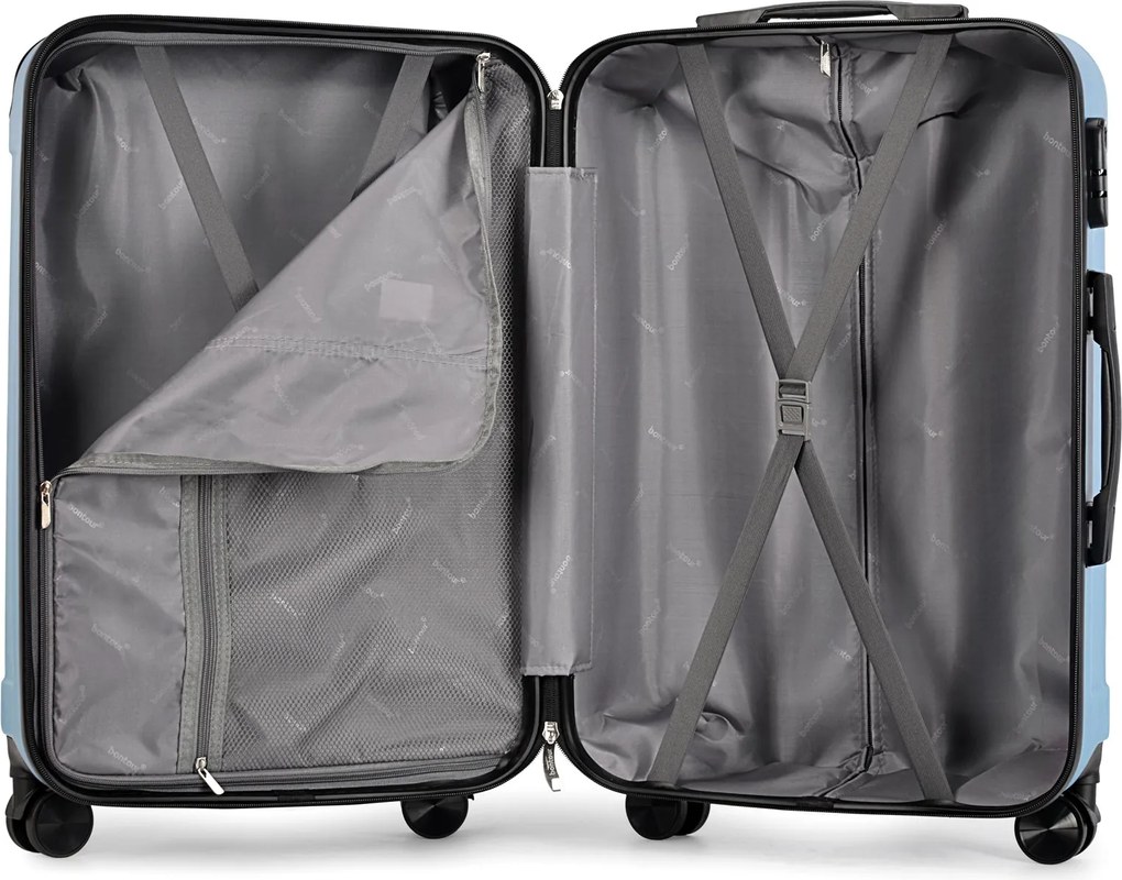 Kabínový kufor na 4 kolieskach 55x39x20cm ľadovo modrá