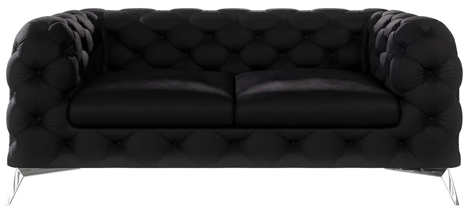 Čierna zamatová pohovka 185 cm Chelsea – Ropez