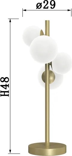 ONLI - Stolná lampa PALOMA 4xG9/10W/230V 48 cm zlatá