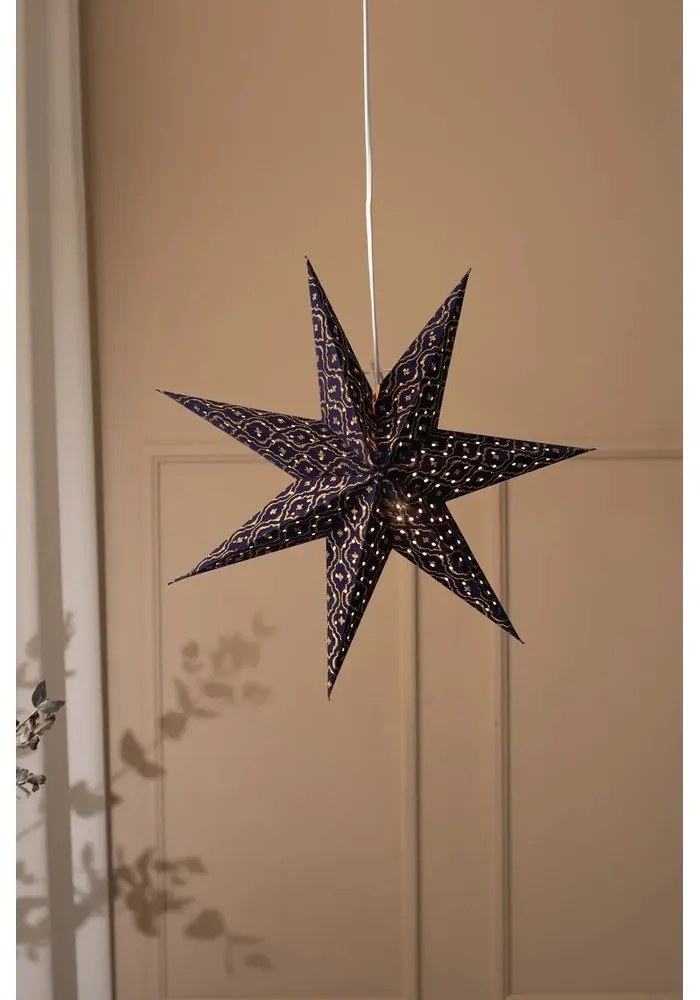 Tmavomodrá závesná vianočná svetelná dekorácia Baroque – Markslöjd