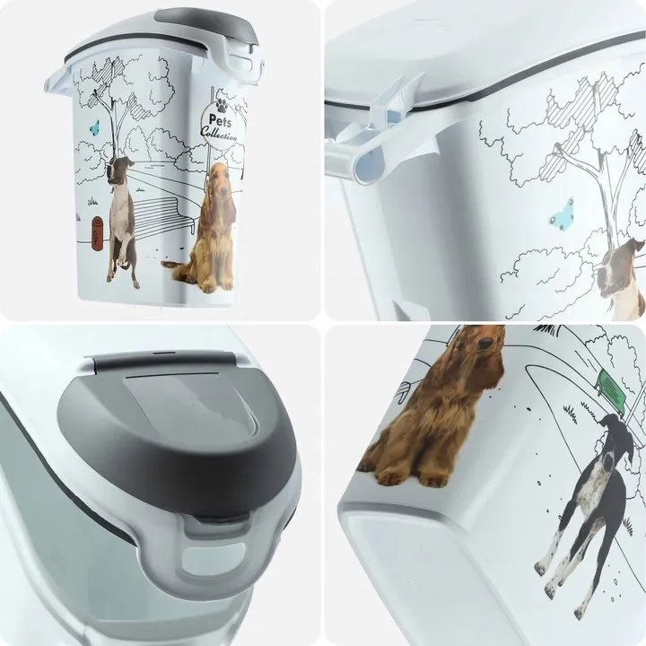 CURVER 2. akosť - Kontajner a úložný box na granule pre psov, 23l/10kg DOG