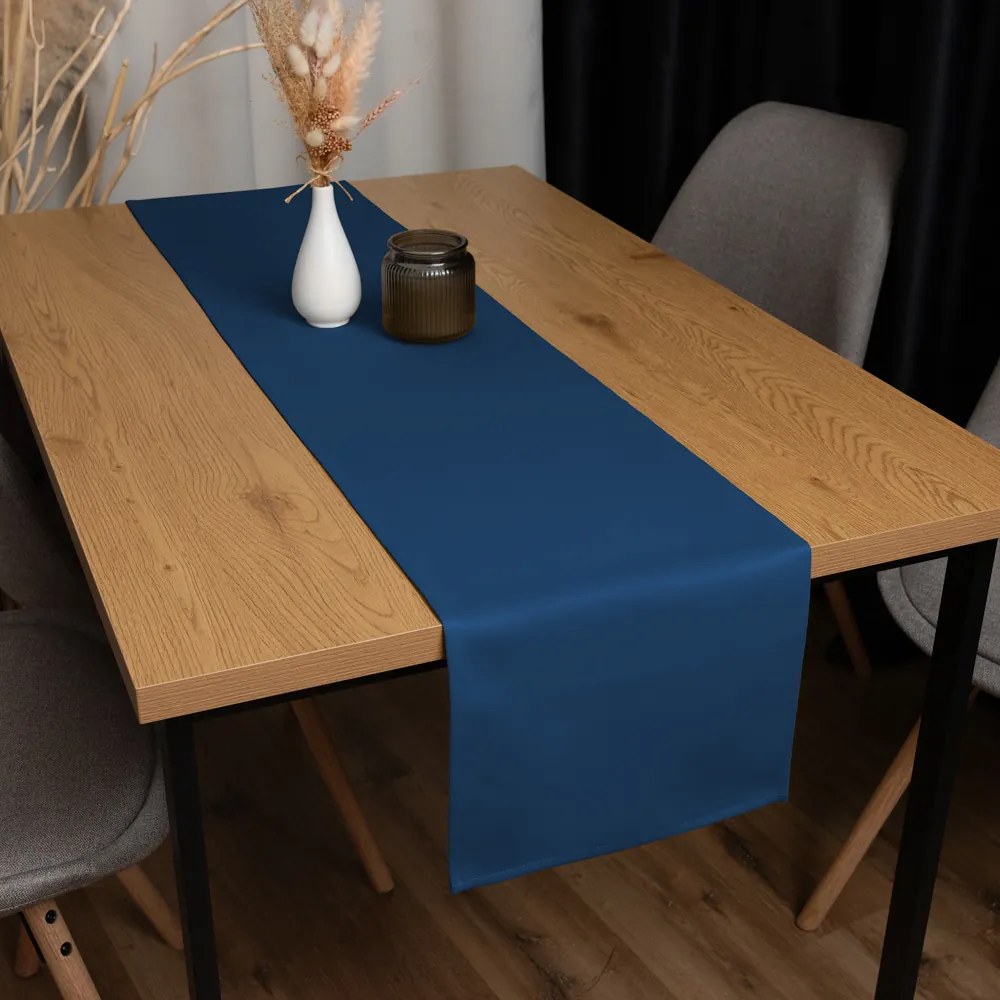 Biante Dekoračný behúň na stôl BKU-117 Námornícky modrý 35x140 cm