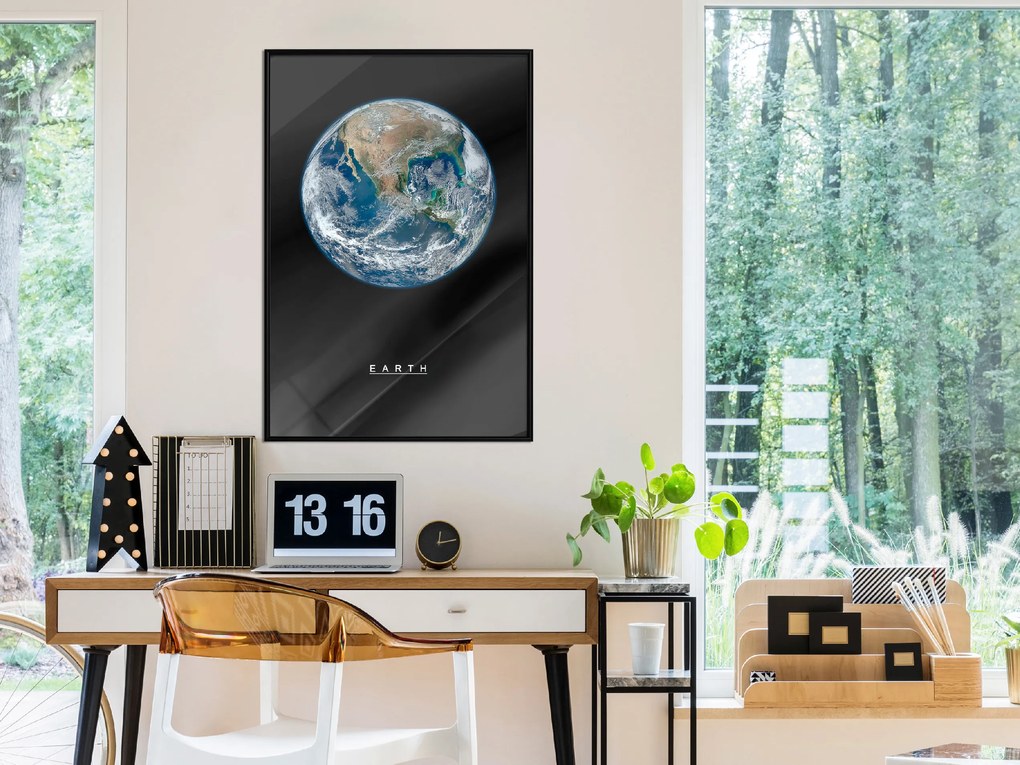 Artgeist Plagát - Earth [Poster] Veľkosť: 30x45, Verzia: Čierny rám s passe-partout