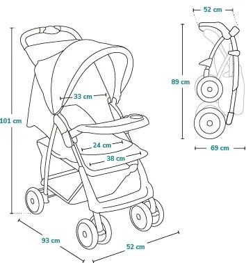 Lionelo - Športový kočík EMMA PLUS zelená/čierna