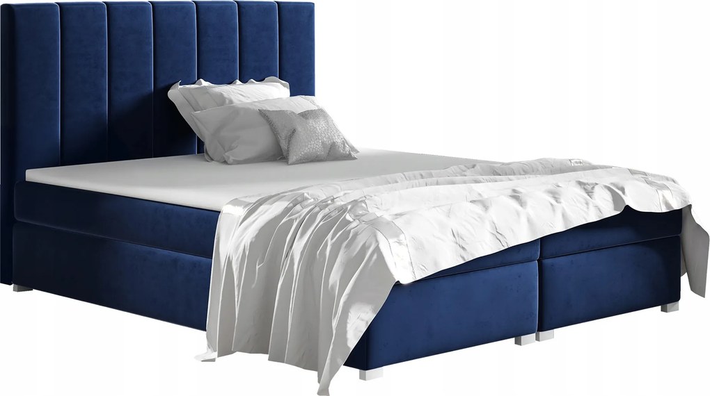 Kontinentálna čalúnená posteľ matrac Bonell Brandi 180x200, modrá