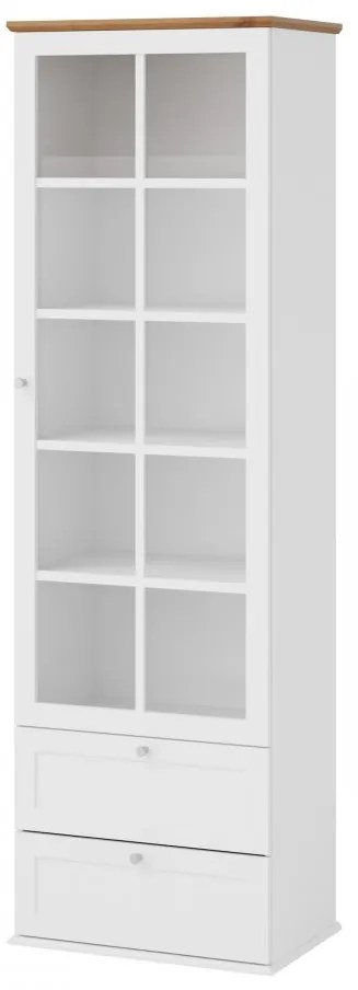 Vitrína Fritz 2SZ1D (biela + dub lefkas). Vlastná spoľahlivá doprava až k Vám domov. 1122172