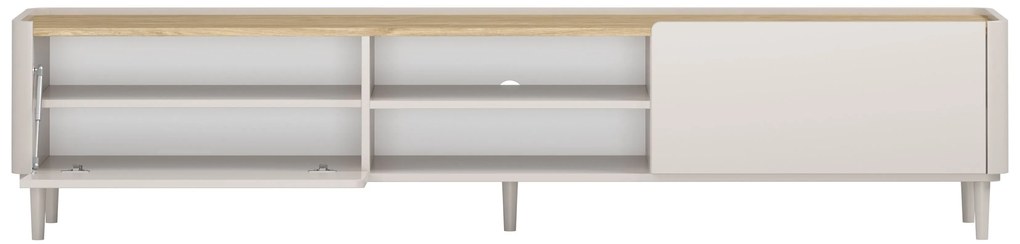 TV stolík Elivo 220 cm na nožičkách - kašmírová / dub olejovaný