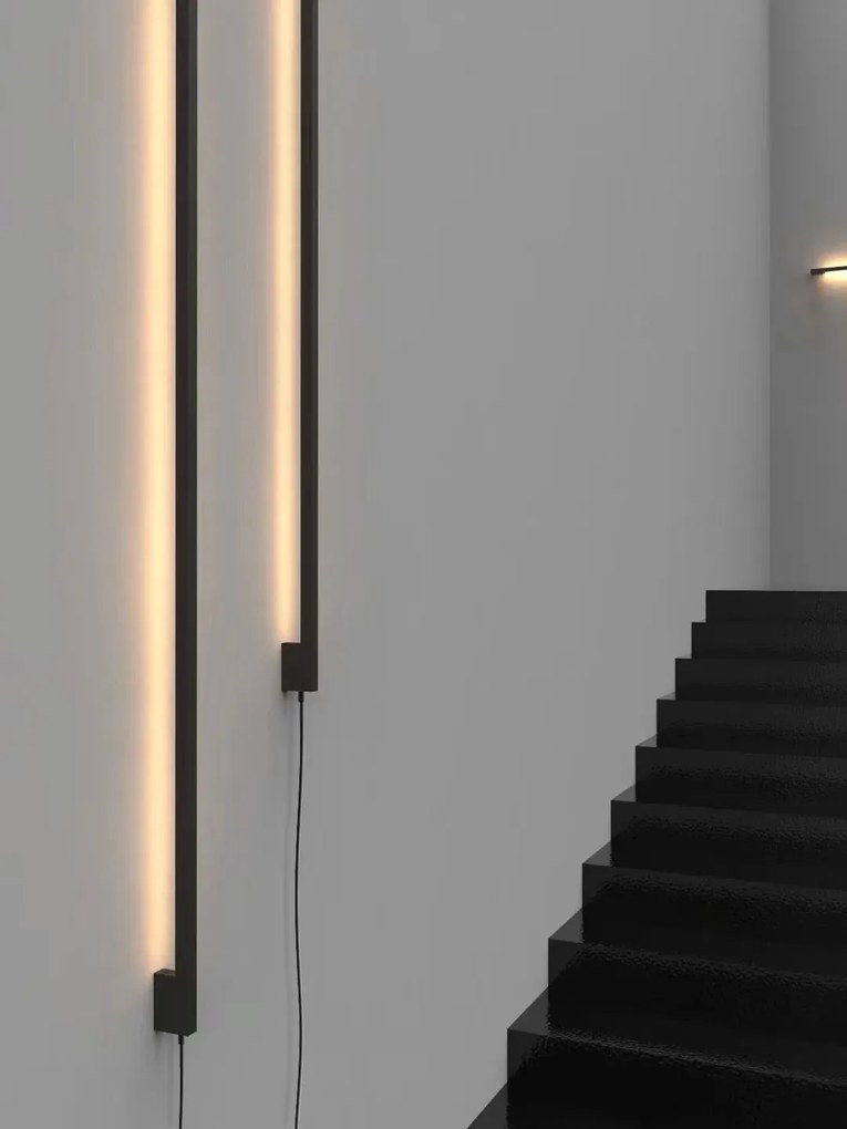 Toolight Toolight, LED nástenné svietidlo 80cm, 12W, 3000K, LHJ063-W, čierna matná, OSW-60032