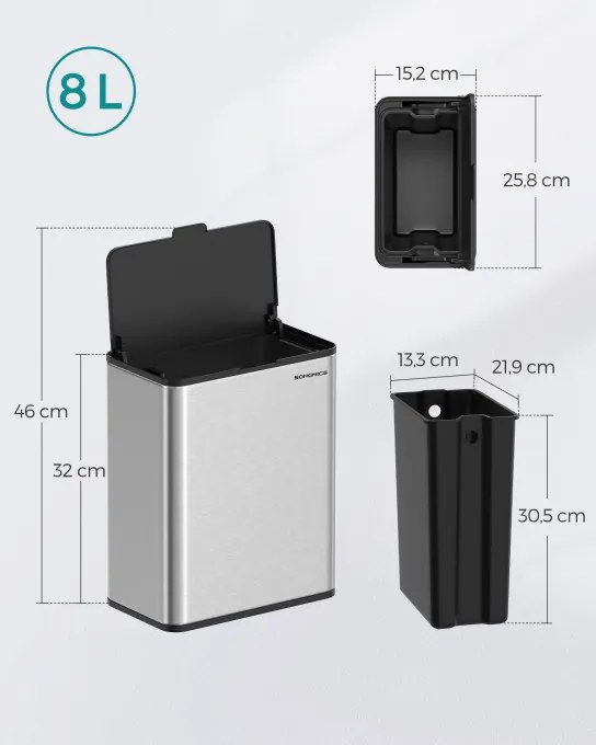 Odpadkový kôš 8L LTB810E08