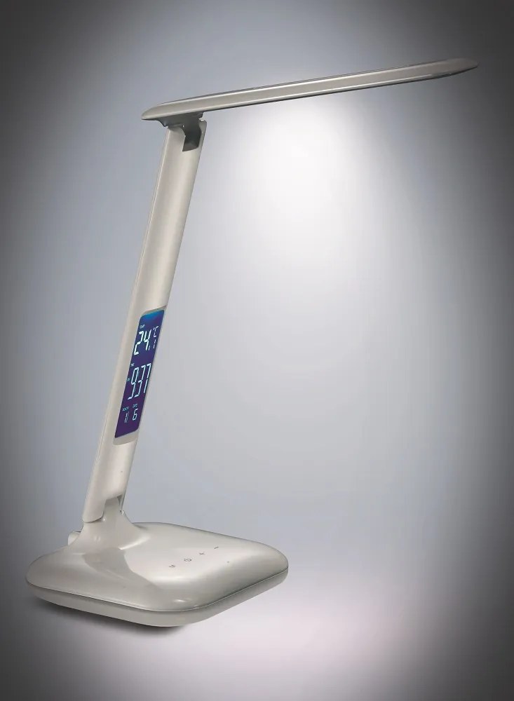 Stolná LED lampička stmievacia s displejom 6 W, biela