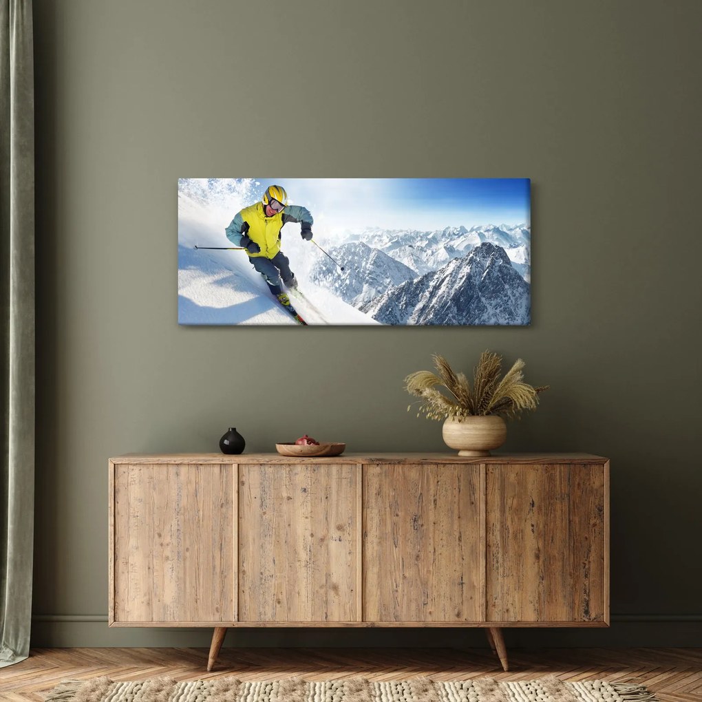 Obraz - Lyžiar (120x50 cm)