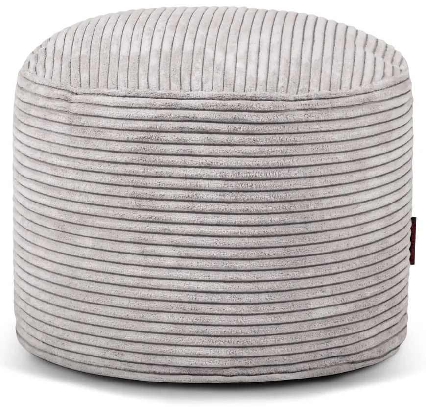 Svetlosivý menčestrový sedací vak Mini – SLOWDOWN