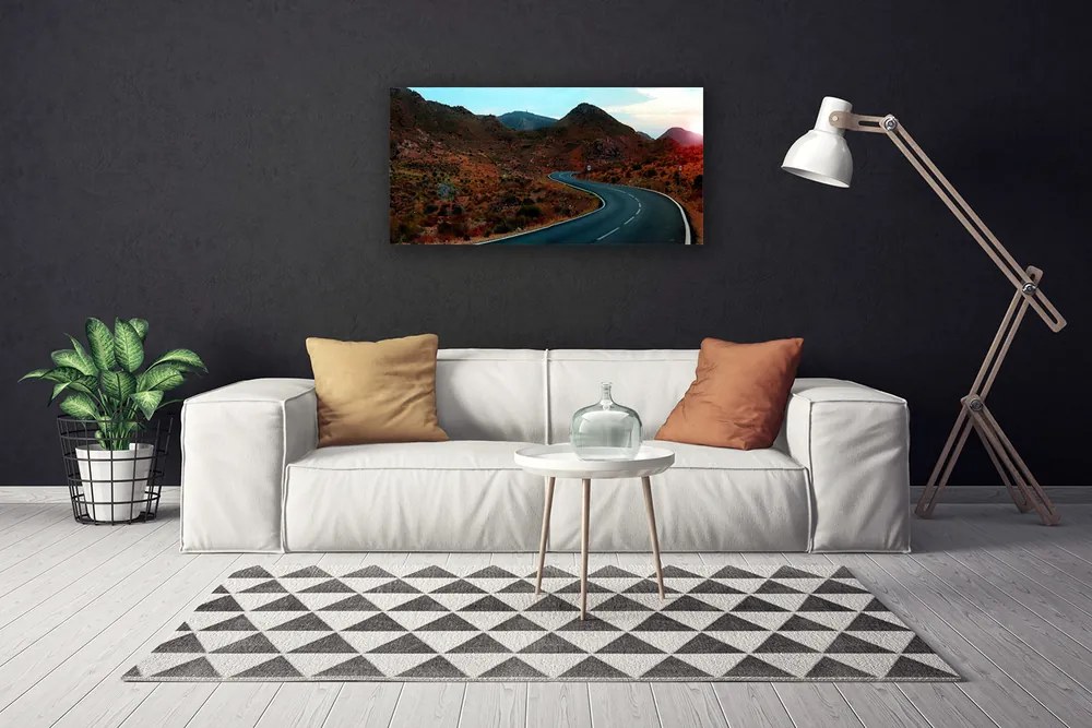 Obraz Canvas Cesta hory púšť 125x50 cm
