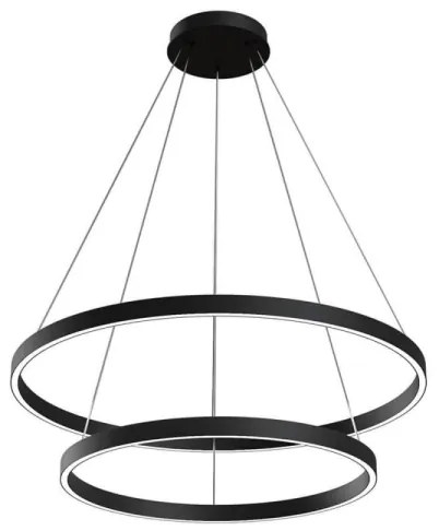 Maytoni MOD058PL-L74B3K - LED Luster na lanku RIM LED/88W/230V pr. 80 cm čierna