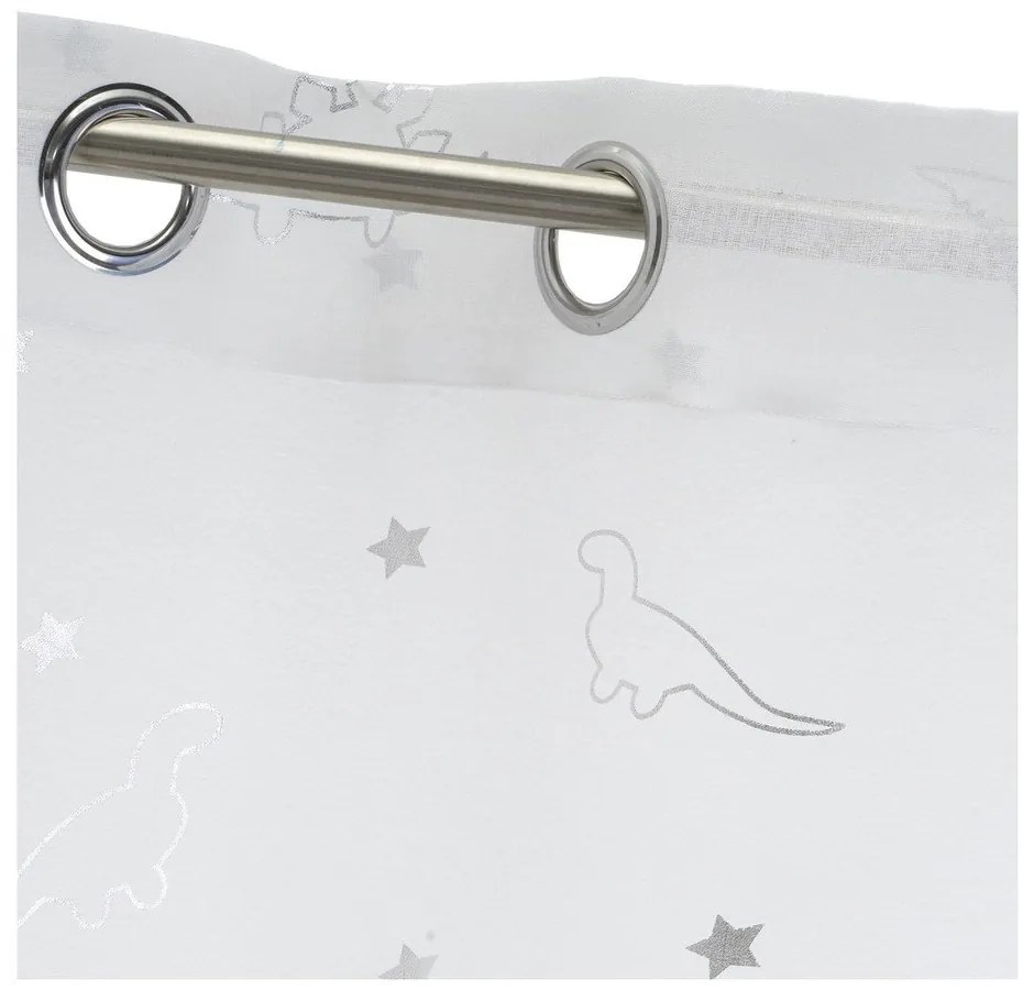 Biela/v striebornej farbe záclona 140x260 cm Dinos – Casa Selección
