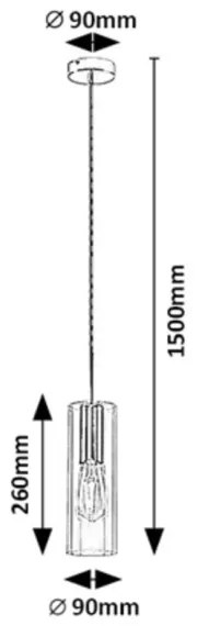 Rabalux 72048 - Luster na lanku ESTA 1xE27/40W/230V číra/chróm