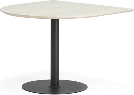 Stôl METRIC, polovičný ovál, 1000x1000x720, čierna/jaseň