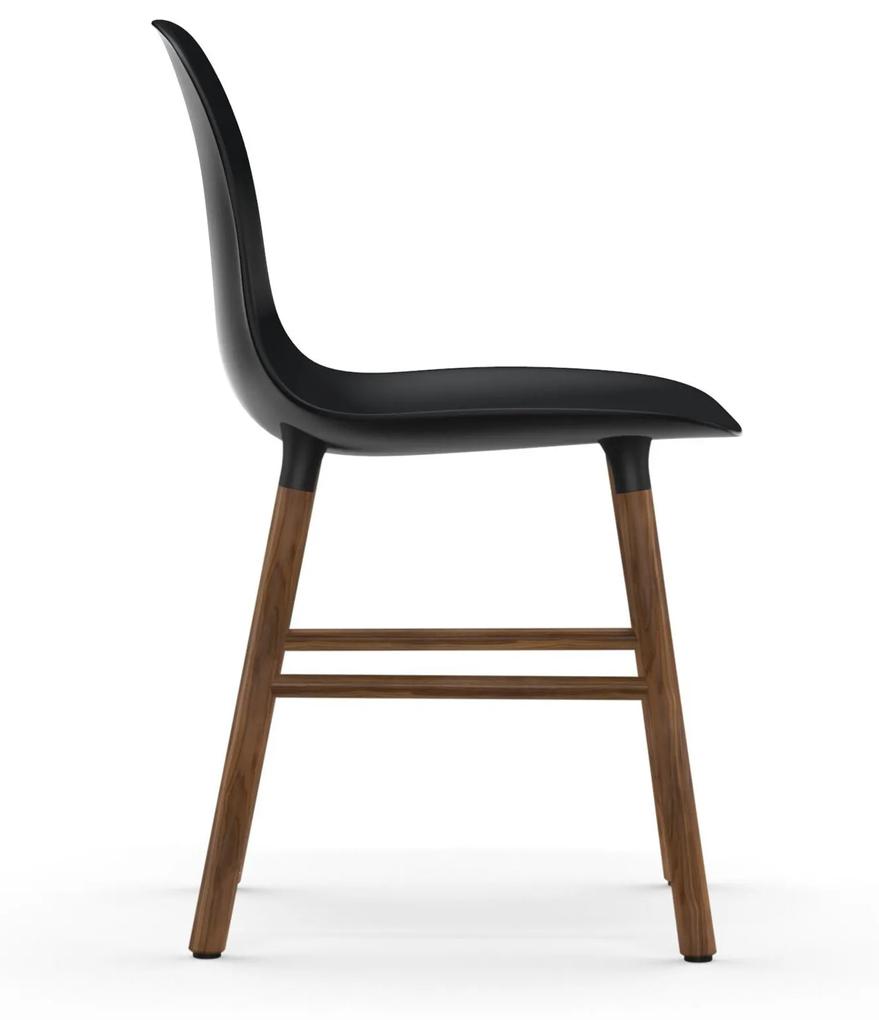Stolička Form Chair – čierna/orech