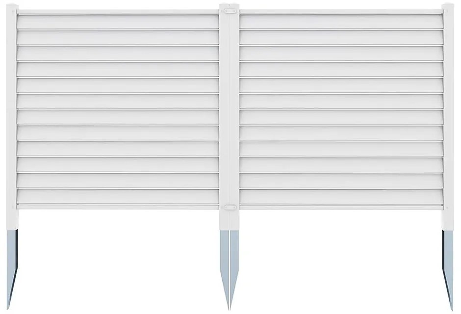 Zabodovateľný záhradný panel, 122x122 cm, 2 ks, biely