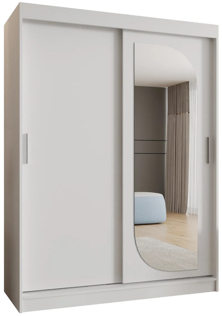 Šatníková skriňa 150 cm Lulu (biela). Akcia -20%. Vlastná spoľahlivá doprava až k Vám domov. 1125974