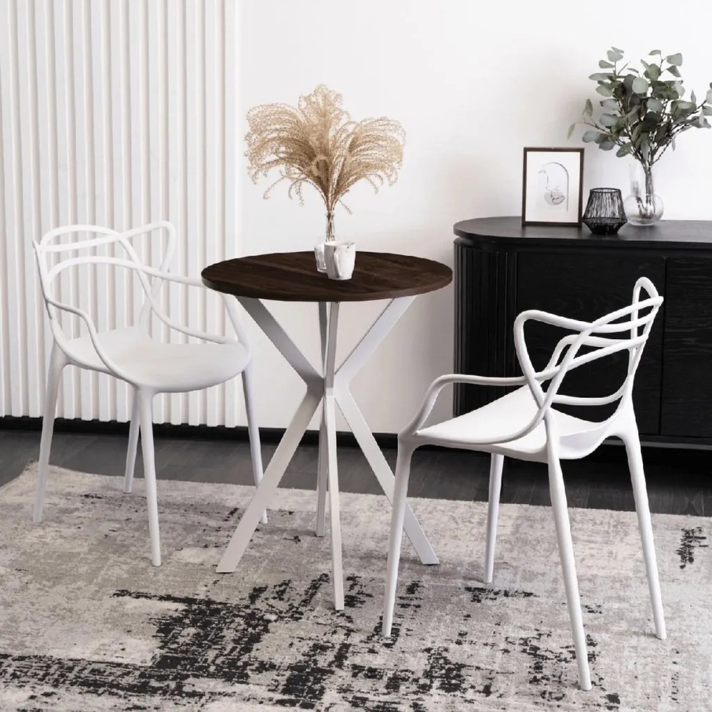 PROXIMA.store - Jedálenský stôl LAUREN FARBA: biela, FARBA NÔH: orech