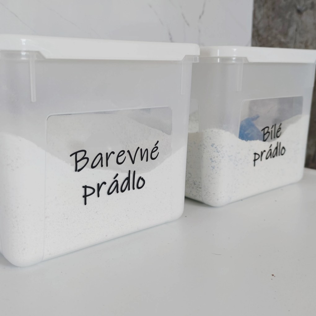 Rotho Nádoba na prací prášok, granule alebo bioodpad – 9 l DETERGENT Transparentná