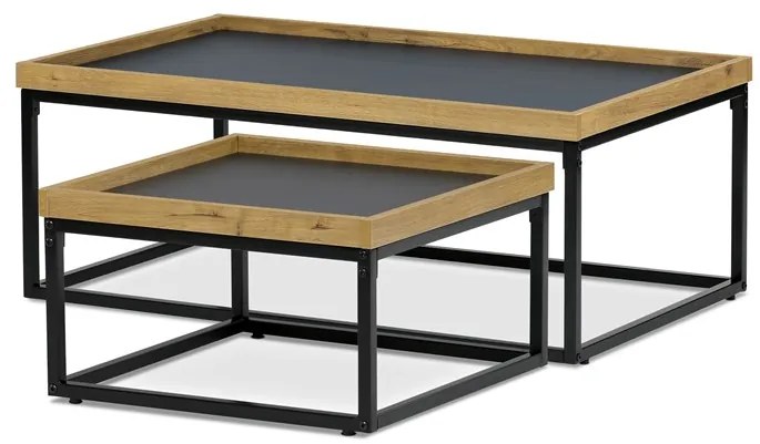 Autronic BONTEC Konferenčný stolík 100x60cm, mdf, dub, CT-613 OAK Farba: Šedá