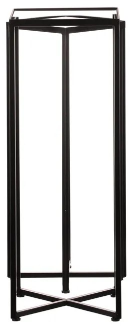 Autronic BONTEC Stojan na kvety - kovové rámy, sklenená doska, cena za sadu 2 ks Farba: Čierna