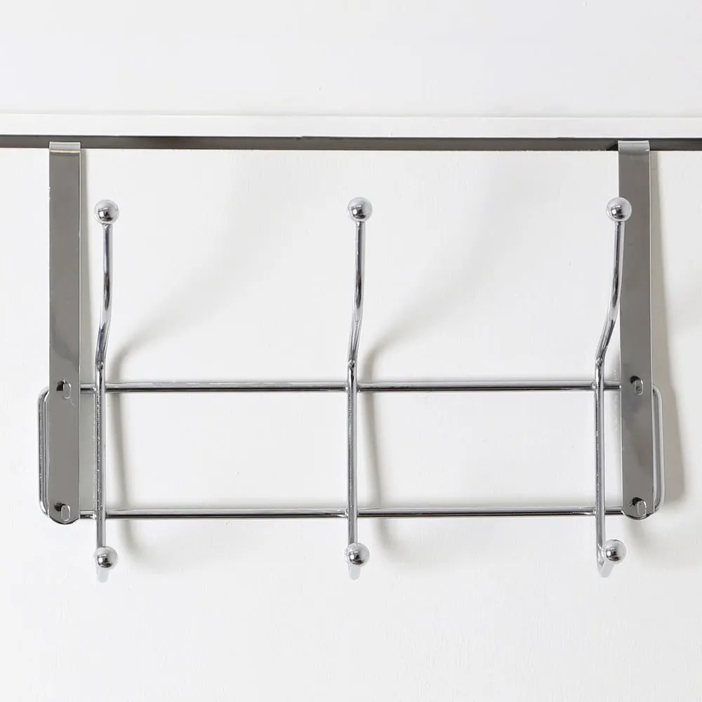 Kovový vešiak na dvere v striebornej farbe 11 cm Chrome – Premier Housewares