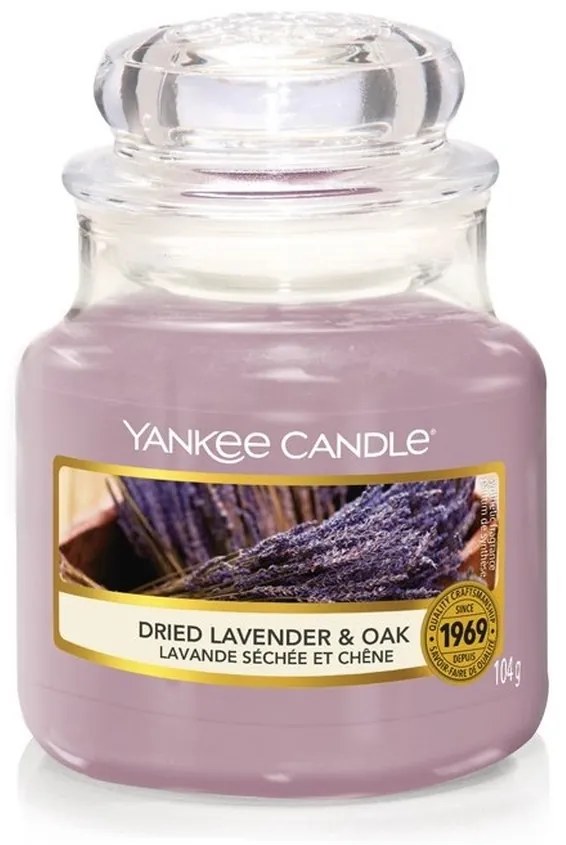 Yankee Candle vonná sviečka Dried Lavender & Oak Classic malá