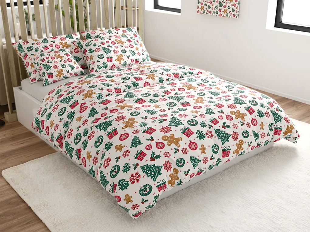 Bavlnené obliečky MERRY MOOD biele Rozmer obliečky: 70 x 90 cm | 140 x 200 cm