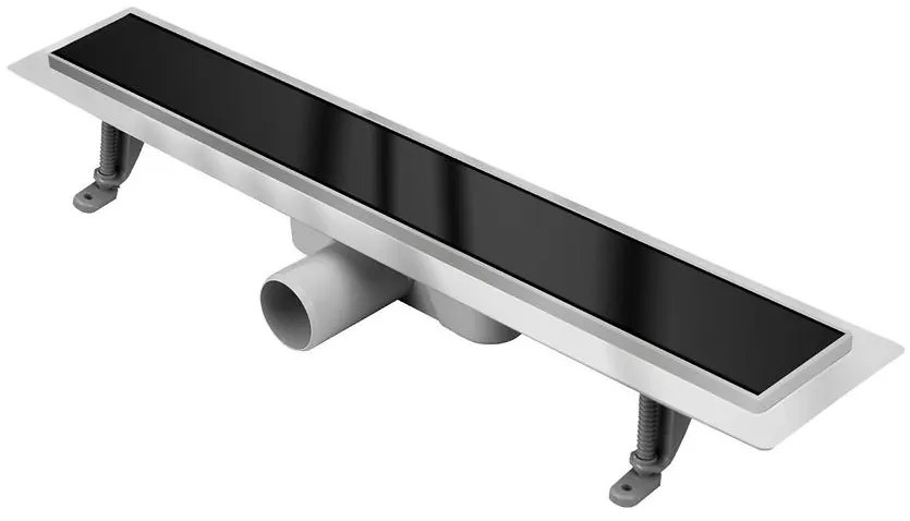 Odvodnenie líniové Inox čierne sklo 600