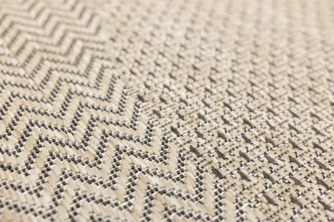 Koberec Flex 19242/P01 rybia kosť, béžový / krémový kruh